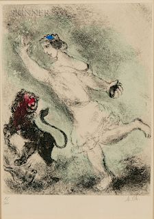 Marc Chagall (Russian/French, 1887-1985)  David and the Lion
