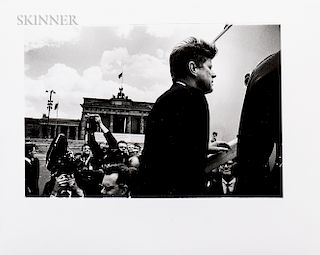 Will McBride (American, 1931-2015)    John F. Kennedy before the Brandenburg Gate, Berlin, 1963