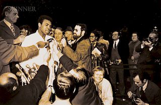 Garry Winogrand (American, 1928-1984)  Muhammad Ali and Oscar Bonavena Press Conference, New York City
