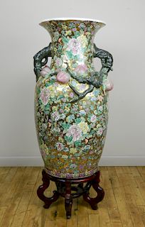 Large Chinese porcelain floor vase