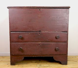 19th c. American painted mule chest