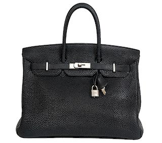 Hermes Birkin 35cm Graphite Leather Handbag