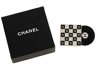 Chanel Silver Album & Cover Brooch or Pendant