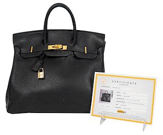 Hermes Birkin 30cm Noir Togo Leather Bag