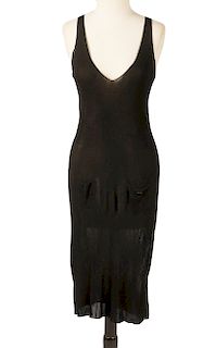 Chanel Semi-Sheer Sheath Little Black Dress Sz 40