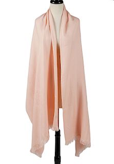 Hermes Cashmere & Silk Wrap in Pale Pink