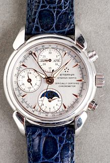 Eterna Chronometer Stainless Steel Date Watch