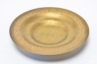 Tiffany Studios Bronze Dore Bowl w Moorish Band