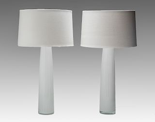 Murano Glass Modern Table Lamps, Pair