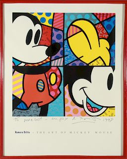 Romero Britto Mickey "From Head To Toe" Poster