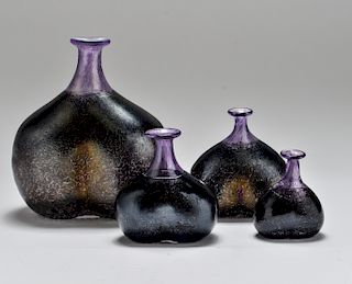 Bertil Vallien Kosta Boda Art Glass Vases, 4