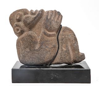 Precolumbian Mayan Human Figure Stone Sculpture