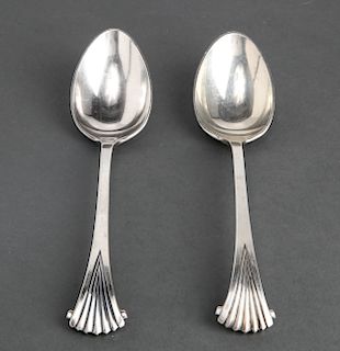 Tuttle Silver "Onslow" Serving Spoons, 2