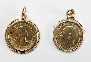 Two British Ã‚Â Sovereign 22K Gold Coins