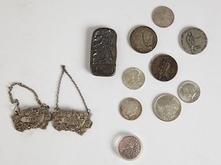 Mixed Lot Silver Coins Jewelry and Misc