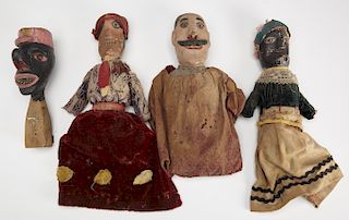 Set of 4 Folk Art Puppets