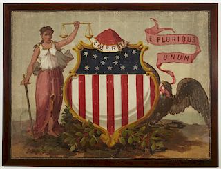 Rare 1874 Concord Massachusetts Centennial Banner