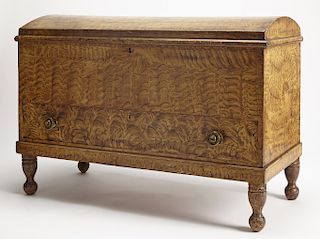 Rare New Hampshire Decorated Blanket Chest