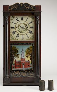 Large OG Clock with reverse Painting Independence