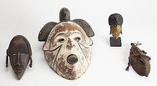 Three African Masks 1 Sepik River Mask