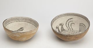Two Bill Freeman Native American Bowls