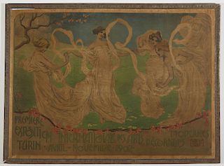 Large French Art Nouveau Poster- Doyen Simondetti