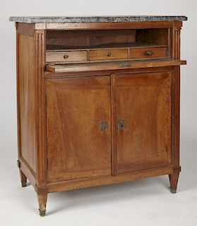 Antique French Writing Desk with Marble Top