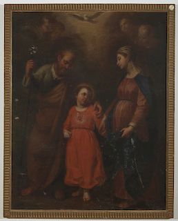 Holy Family - Early Oil on Canvas
