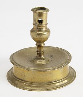 Capstan Brass Candlestick c 1680