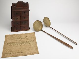 Spice Chest and Iron & Brass Ladle and Skimmer