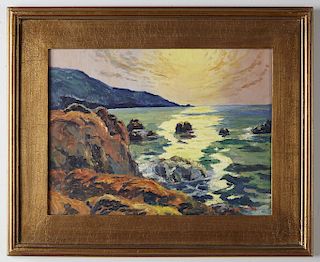George Turland (1877-1947) - Sunset Cornish Coast