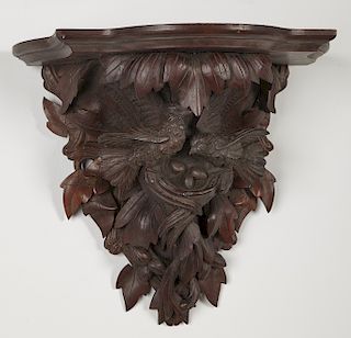 Victorian Black Forest Carved Shelf