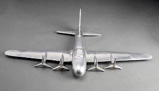 Mid-Century Aluminum Airplane Sculpture