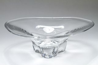 Orrefors Large Colorless Glass Serving Bowl