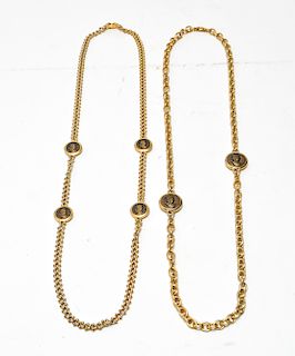 VB Costume Gold-Tone Roman Coin Necklaces, 2