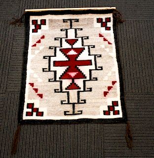 Native American Small Hand Woven Rug 1' 5" x 2' 1"