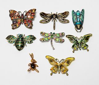Costume Butterfly Dragonfly Insect Brooches, 8