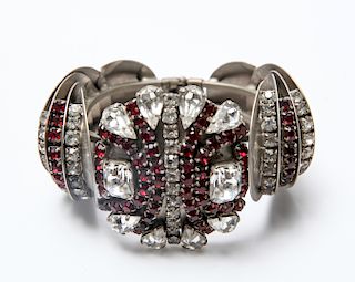 Art Deco Rhinestone Costume Jewelry Bracelet