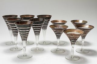 Dorothy Thorpe Modern Glass Stemware, 11 Pcs.