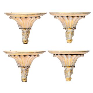 Italian Neoclassical Style Wall Sconces, Four