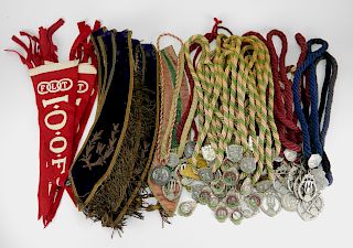 I. O. O. F. medals, collars and pennants