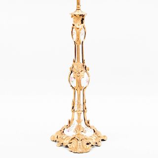 Napoleon III Gilt-Bronze-Mounted Porcelain Lamp