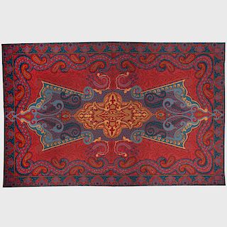 Victorian Style Paisley Needlework Carpet 