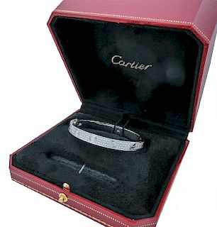 Cartier LOVE 3.16CT DIAMOND-PAVED WHITE GOLD BRACELET