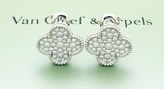 Van Cleef & Arpels Magic Alhambra 18k & Diamond Earrings 