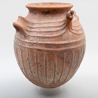 West African Buff Pottery Storage Jar 