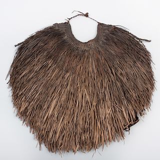 Southeast Asian Woven Fiber and Wood Ceremonial Pectoral