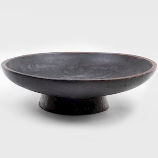 Indonesian Wood Pedestal Bowl