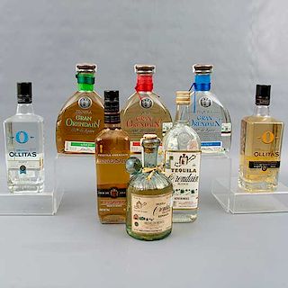 Orendai. Tequila Gran añejo, Reposado y Blanco. Jalisco, México. Piezas: 8.