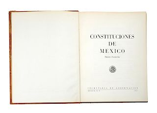 Constituciones de México.  México: Secretaría de Gobernación, 1957. Edición facsimilar.